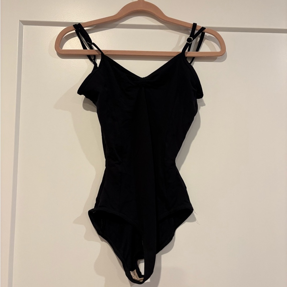 Grishko black leotard with pinch and adjustable straps